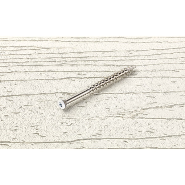 Starborn Deck Screw, #7 x 1-5/8 in, 18-8 Stainless Steel, Trim
